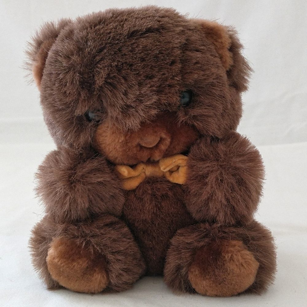 AMERICA WEGO Groom Teddy Bear Plush Vintage Stuffed Animal Korea Textured Brown. - Picture 10 of 16